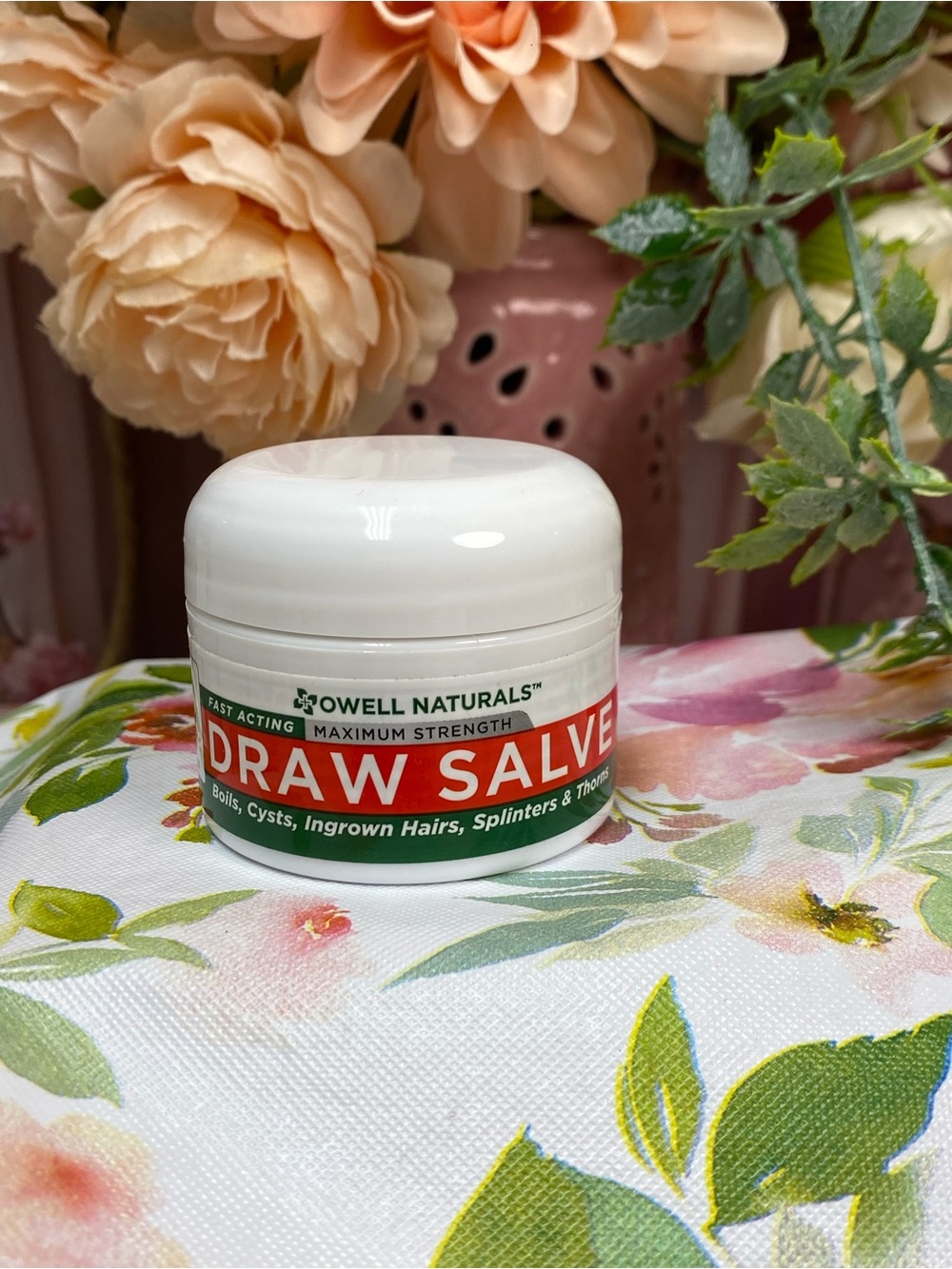 Dowell Naturals Draw Salve – White Jar, Maximum Strength